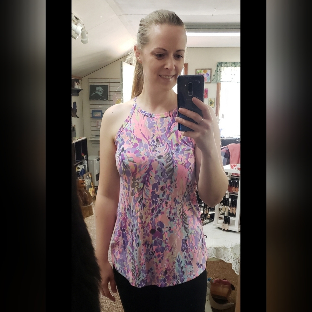 Floral Spaghetti Strap Tank